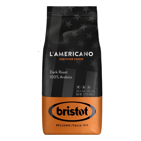 Bristot L\'Americano Dark Roast - 1 kg formalet kaffe