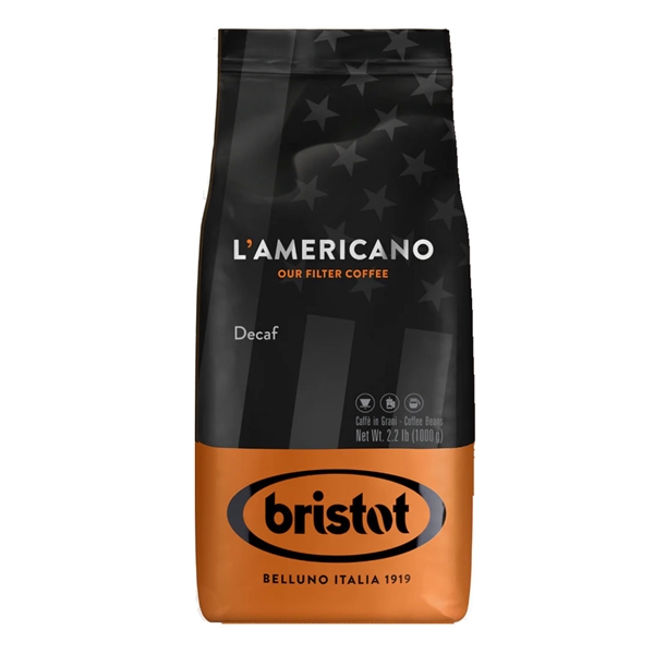 Bristot L\'Americano Decaf - 1 kg formalet kaffe