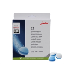 25 stk 3-i-1 rensetabletter til Jura kaffemaskiner