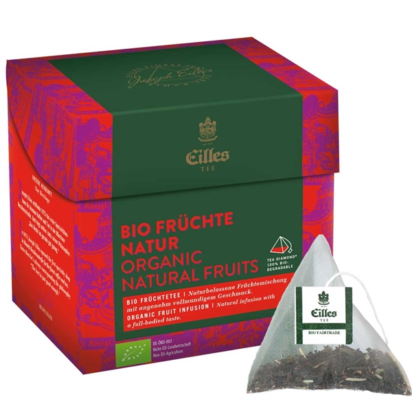 Eilles Natural Fruits Øko - 20 pyramideformede teposer (100% biologisk nedbrydelig)