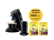 Senseo Maskine & mælkeskummer tilbud - incl. glas og kaffe