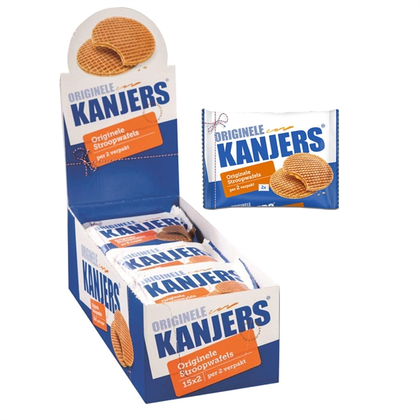 15 pakker med 2 vafler i hver (30 vafler i alt).