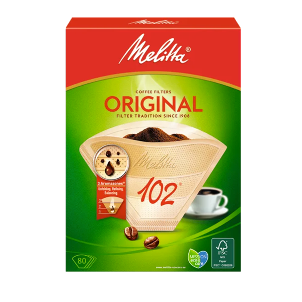 Melitta Kaffefilter Original Ubleget - 80stk