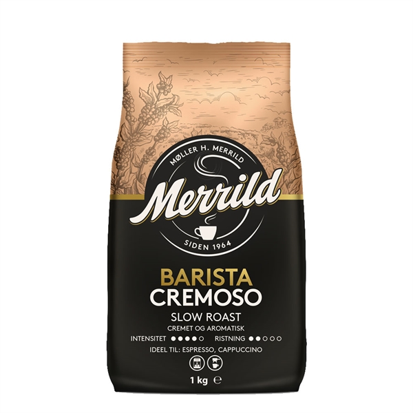 Merrild Barista Cremoso - 1 kg Kaffebønner