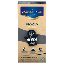 Mövenpick Green Cap Diavolo Espresso - 10 biologisk nedbrydelige kaffekapsler