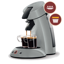 Senseo HD6553/70 maskine i sølvgrå med crema+ og kaffeboost